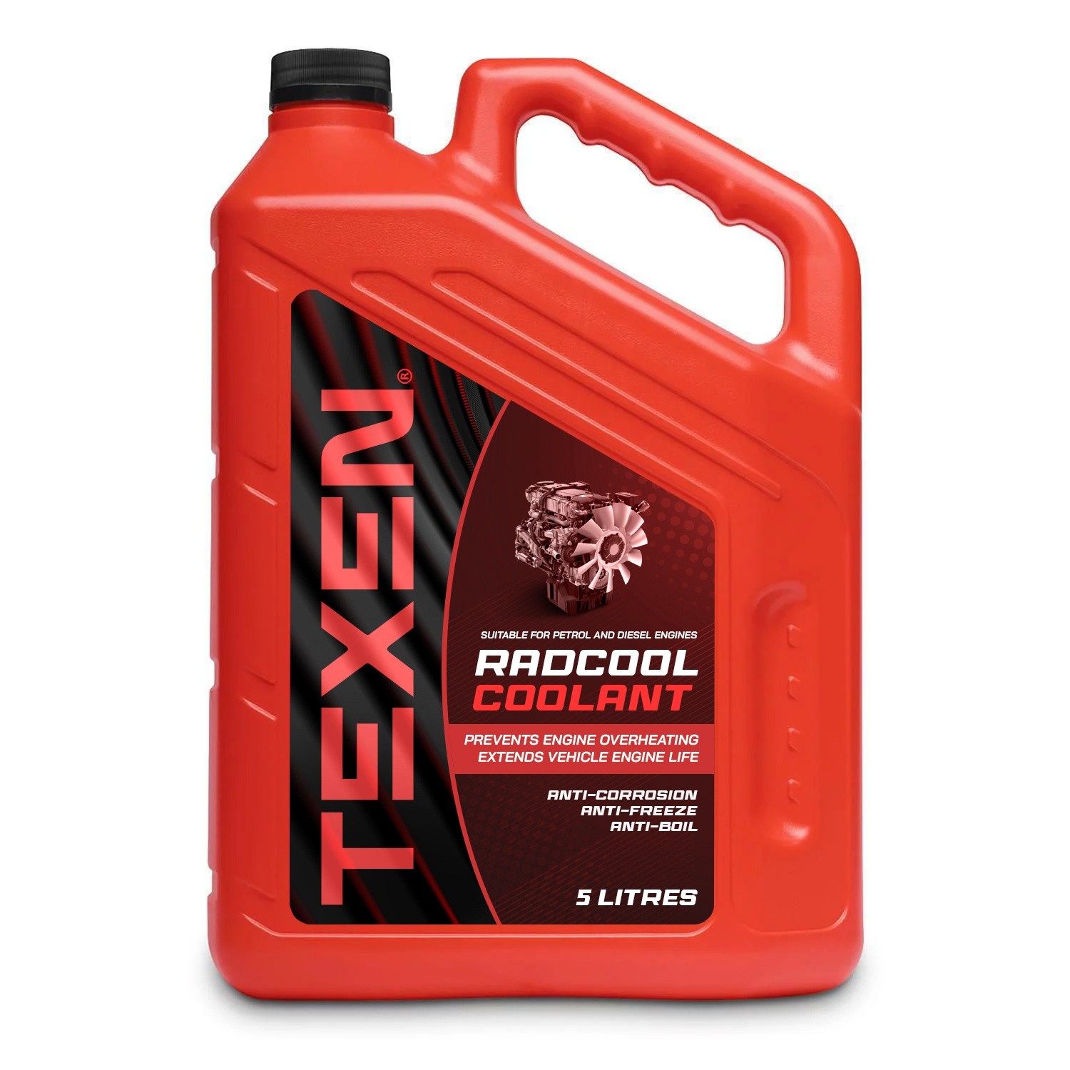 TEXEN RADIATOR COOLANT RED 5LITRES 