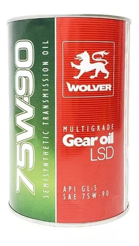 WOLVER GEAR OIL LSD 75W-90 GL-5  MULTIGRADE 1LTR