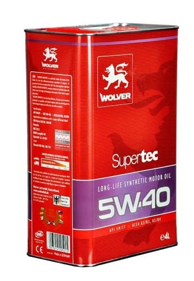 WOLVER SUPERTEC LONG-LIFE A3/B4 5W-40 SYN 4L