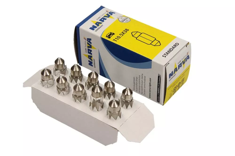 FESTOON INTERIOR BULB 12V 10 WATTS SV8 5,8 38MM